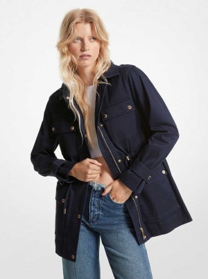 Michael Kors Stretch Organic Cotton Twill Niebieskie | SN-MK26585