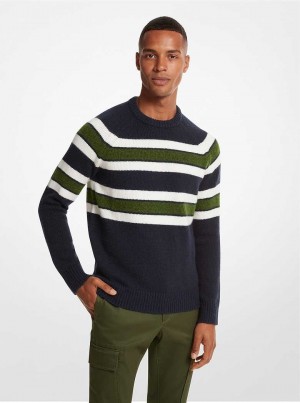 Michael Kors Striped Knit Niebieskie | SN-MK28062
