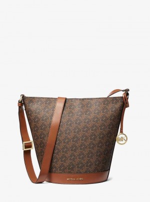 Michael Kors Townsend Medium Empire Signature Logo Brązowe | SN-MK26820