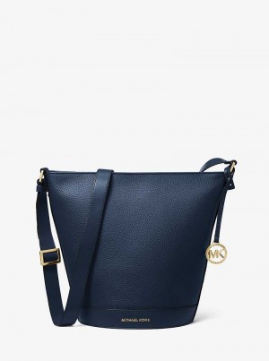 Michael Kors Townsend Medium Pebbled Leather Granatowe | SN-MK26823