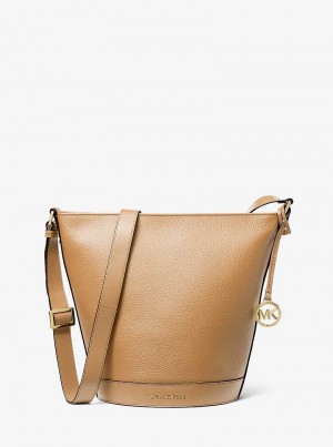 Michael Kors Townsend Medium Pebbled Leather Brązowe | SN-MK26824