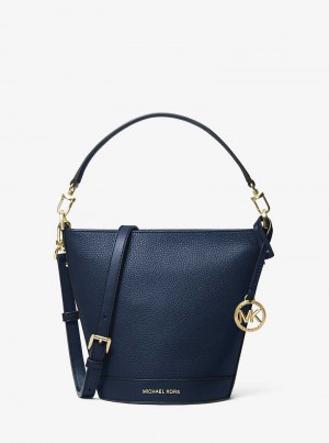 Michael Kors Townsend Small Pebbled Leather Granatowe | SN-MK26829