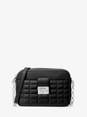 Michael Kors Tribeca Medium Quilted Leather Czarne | SN-MK27276