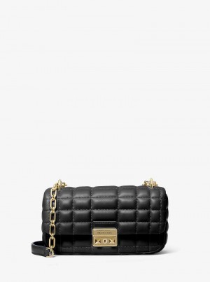 Michael Kors Tribeca Small Quilted Leather Czarne | SN-MK26940