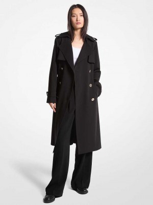 Michael Kors Woven Trench Czarne | SN-MK26588