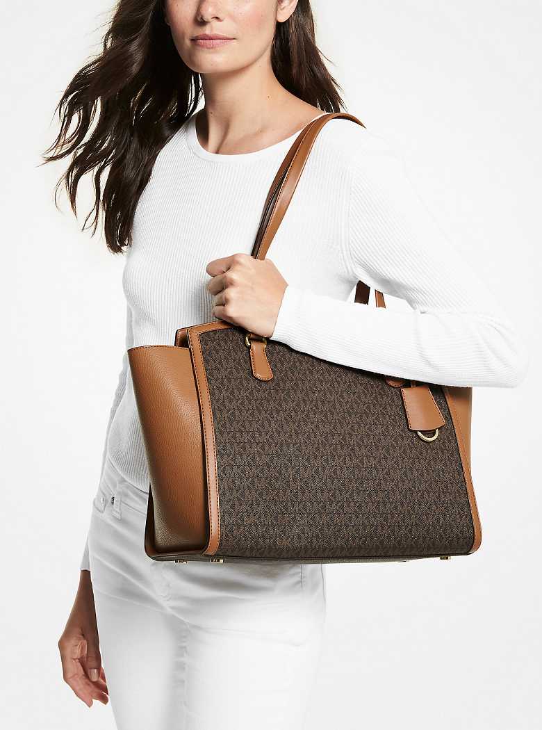 Michael Kors Chantal Large Logo Brązowe | SN-MK26852