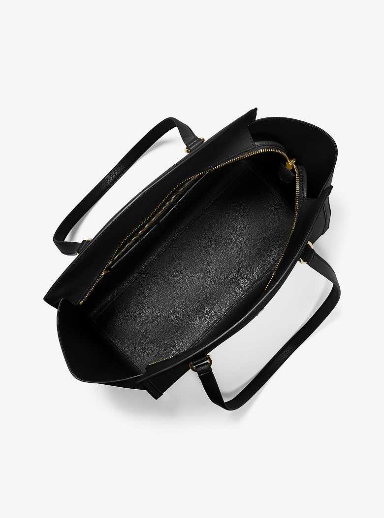 Michael Kors Chantal Large Pebbled Leather Czarne | SN-MK26854