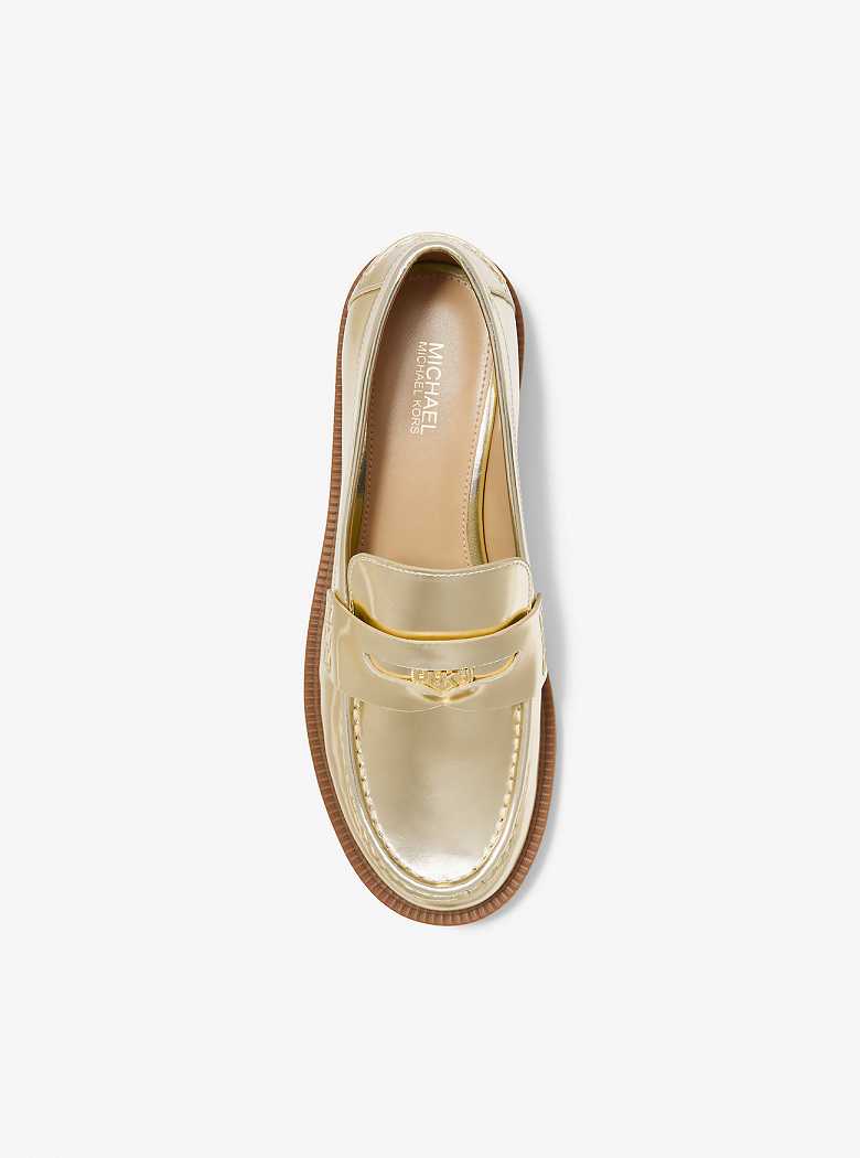 Michael Kors Eden Metallic Leather Złote | SN-MK27664
