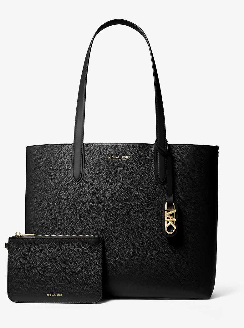 Michael Kors Eliza Extra-Large Pebbled Leather Czarne | SN-MK26832