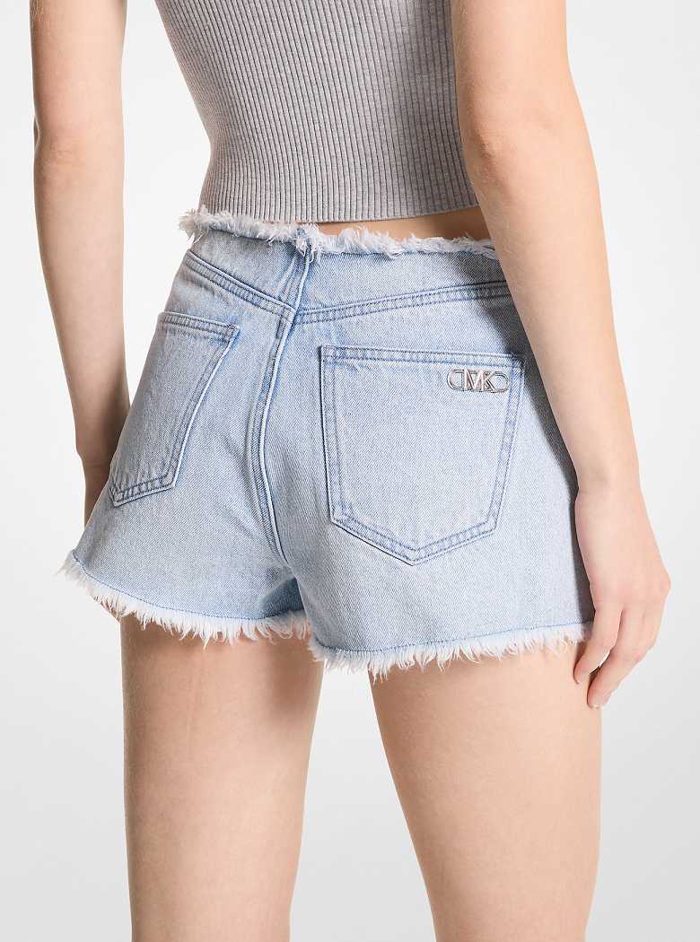 Michael Kors Frayed Denim Niebieskie Niebieskie | SN-MK26540