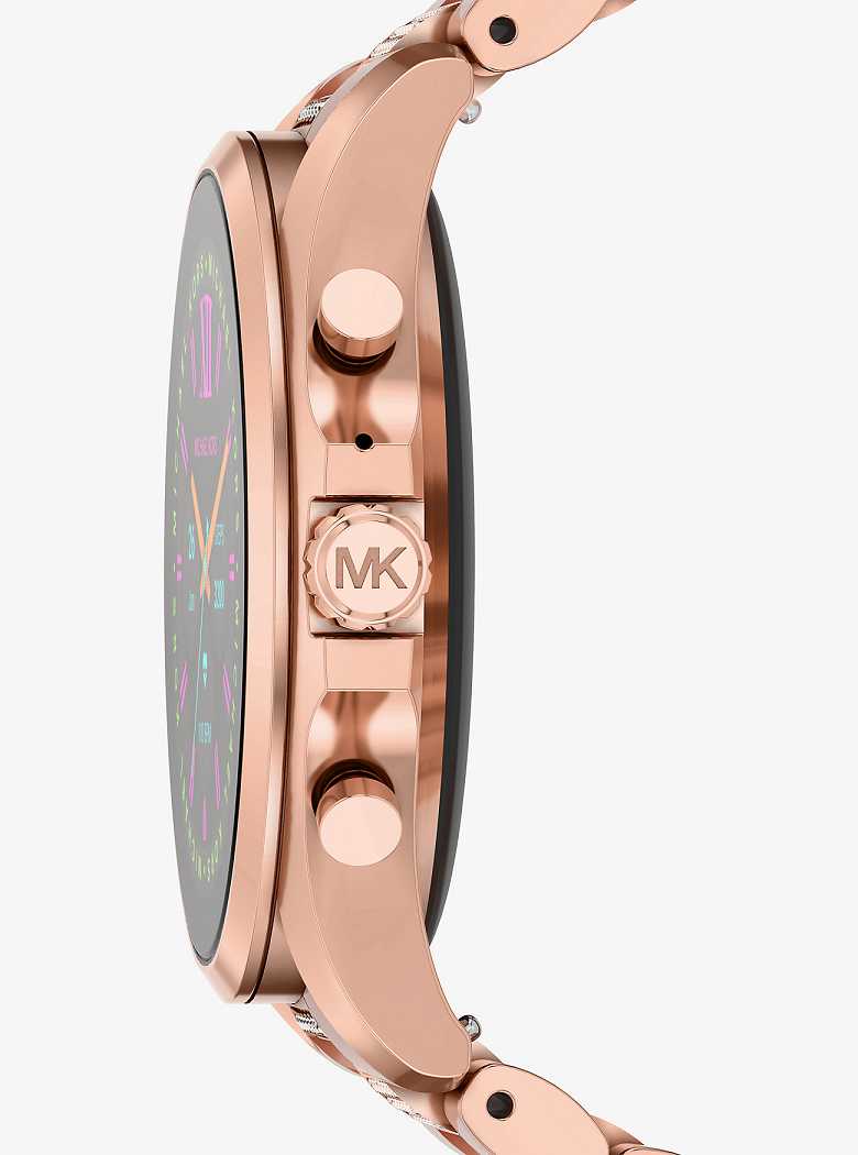 Michael Kors Gen 6 Bradshaw Pavé Rose Gold-Tone Różowe Złote | SN-MK28272