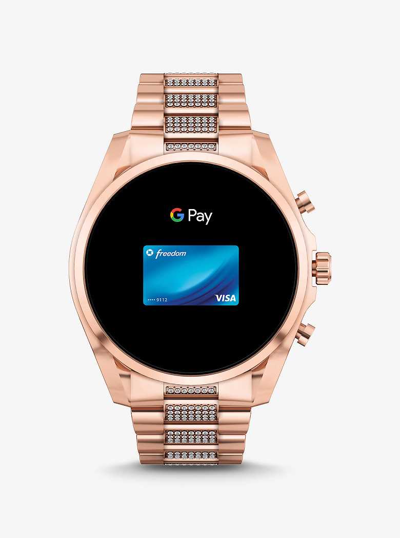 Michael Kors Gen 6 Bradshaw Pavé Rose Gold-Tone Różowe Złote | SN-MK28272