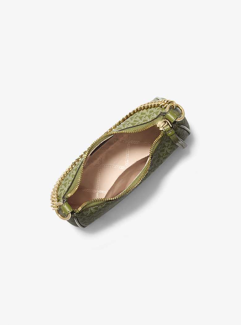 Michael Kors Jet Set Charm Small Logo Oliwkowe | SN-MK27011