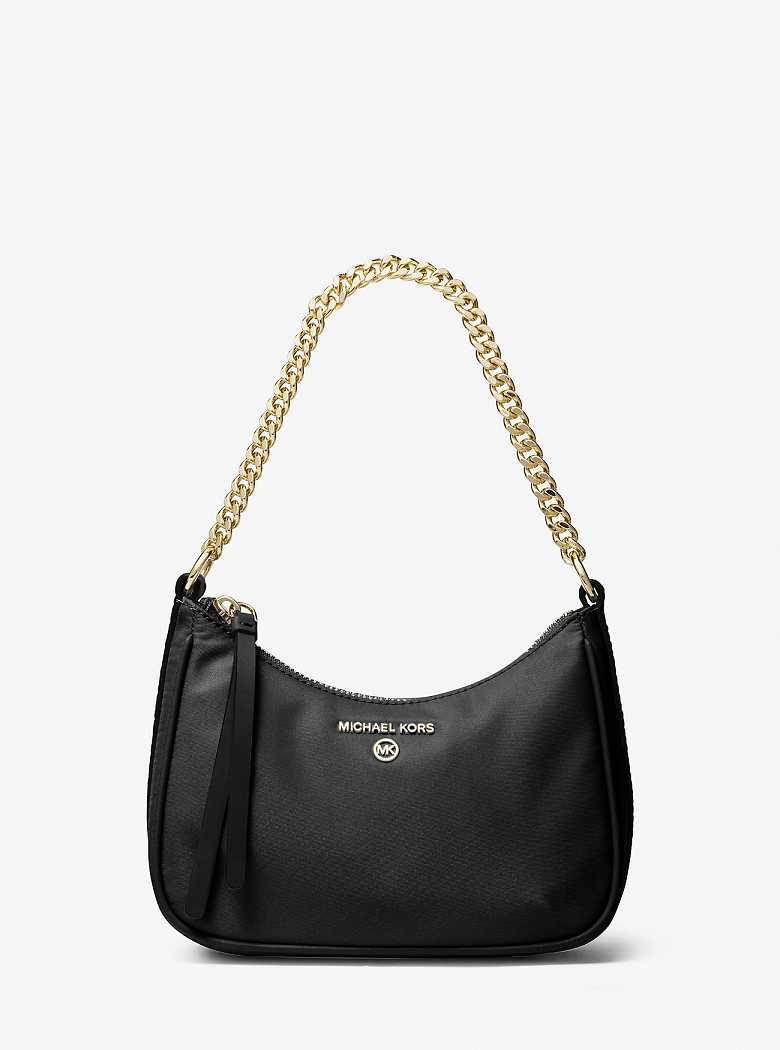 Michael Kors Jet Set Charm Small Nylon Gabardine Czarne | SN-MK26989
