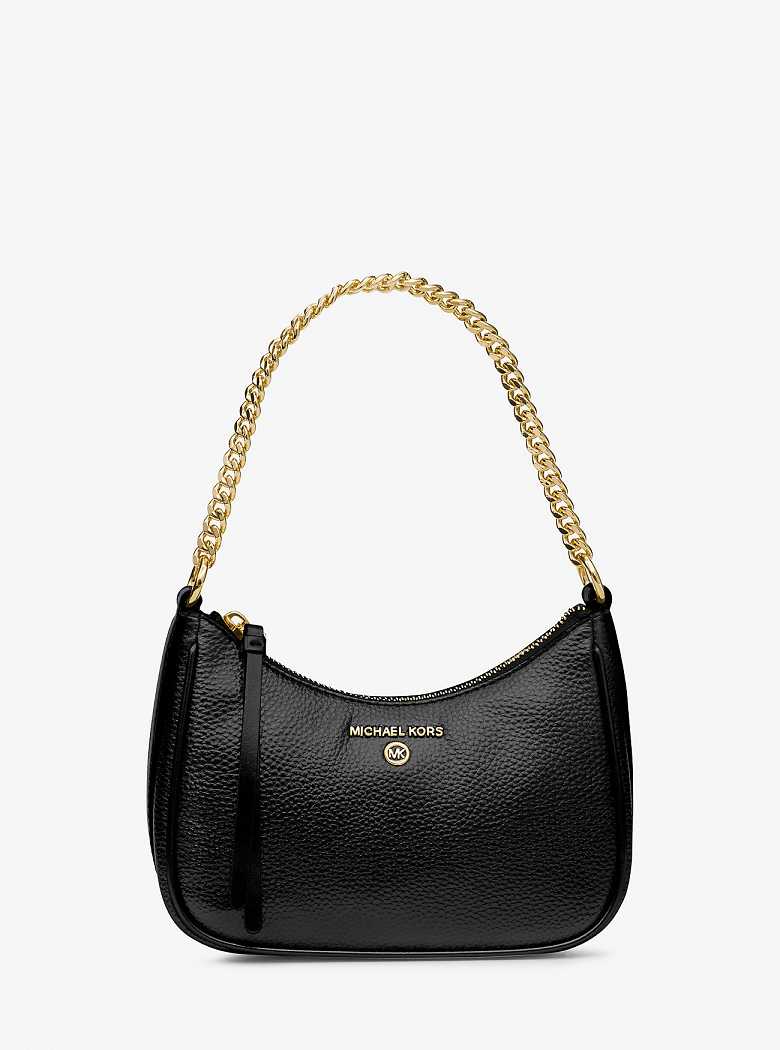 Michael Kors Jet Set Charm Small Pebbled Leather Czarne | SN-MK26983