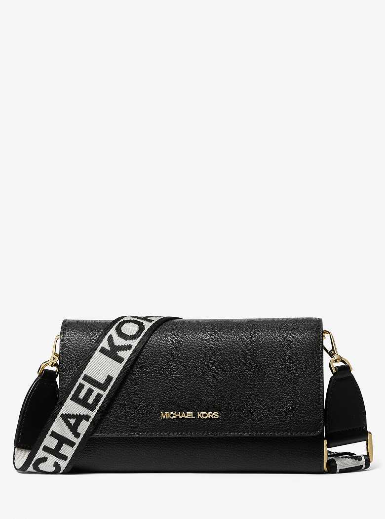Michael Kors Jet Set Large Leather Czarne | SN-MK27107