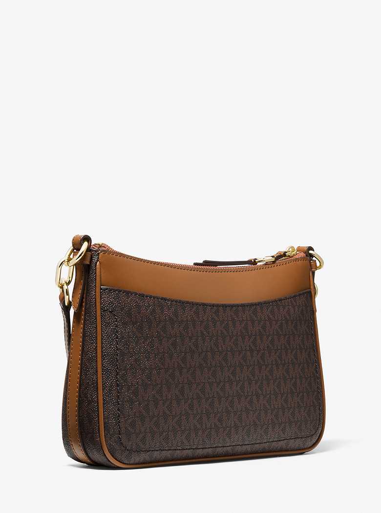 Michael Kors Jet Set Medium Logo Brązowe | SN-MK27024