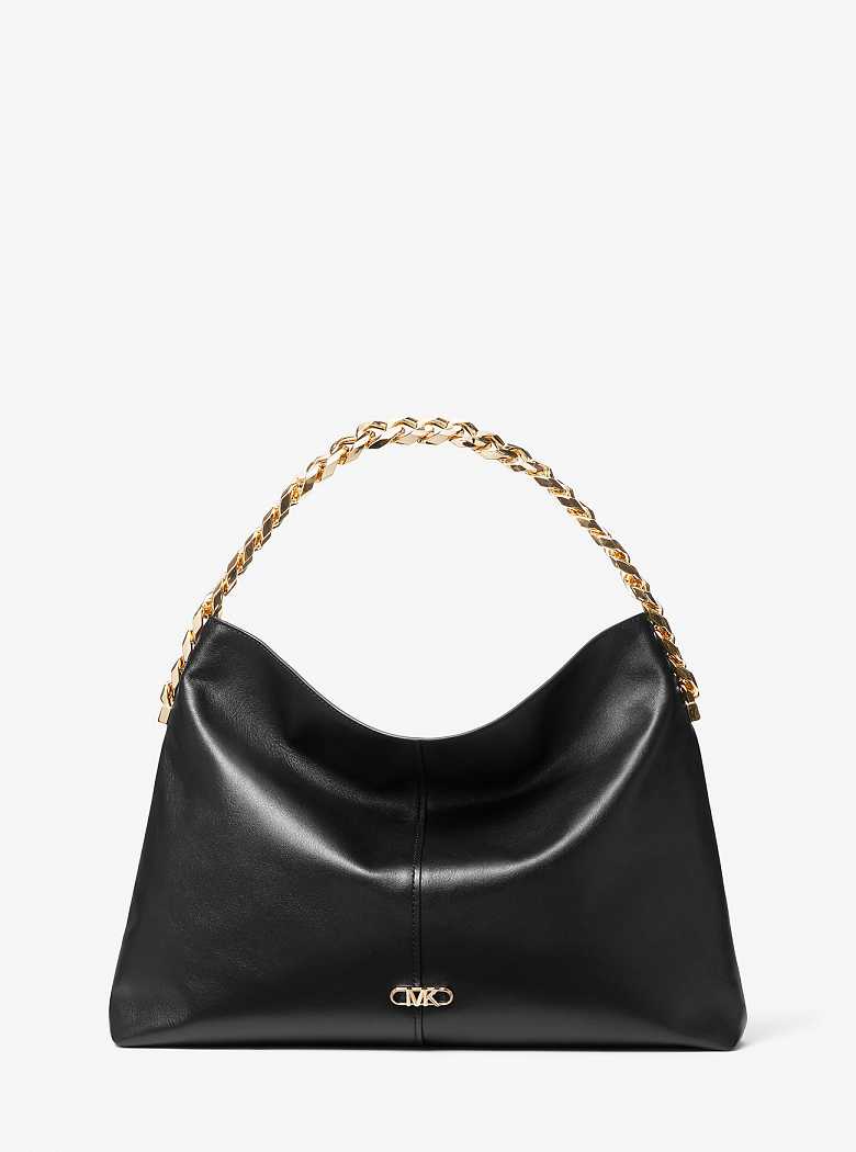 Michael Kors Jordyn Large Leather Czarne | SN-MK27045