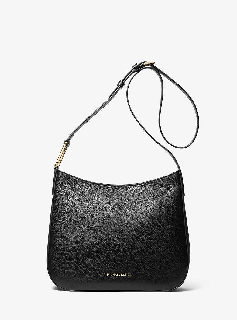 Michael Kors Kensington Large Pebbled Leather Czarne | SN-MK27192