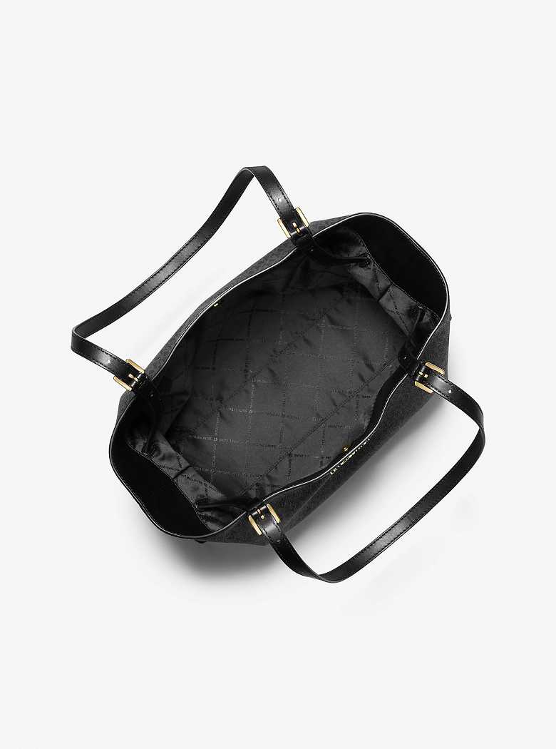 Michael Kors Lenox Large Signature Logo Czarne | SN-MK26878