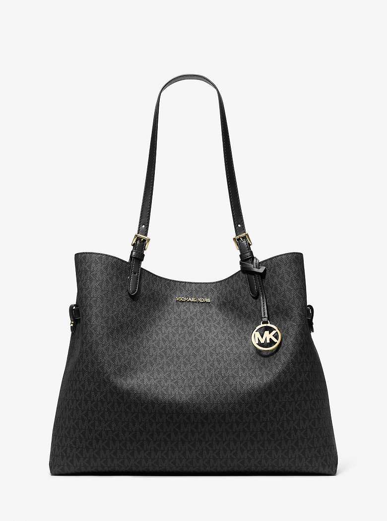 Michael Kors Lenox Large Signature Logo Czarne | SN-MK26878