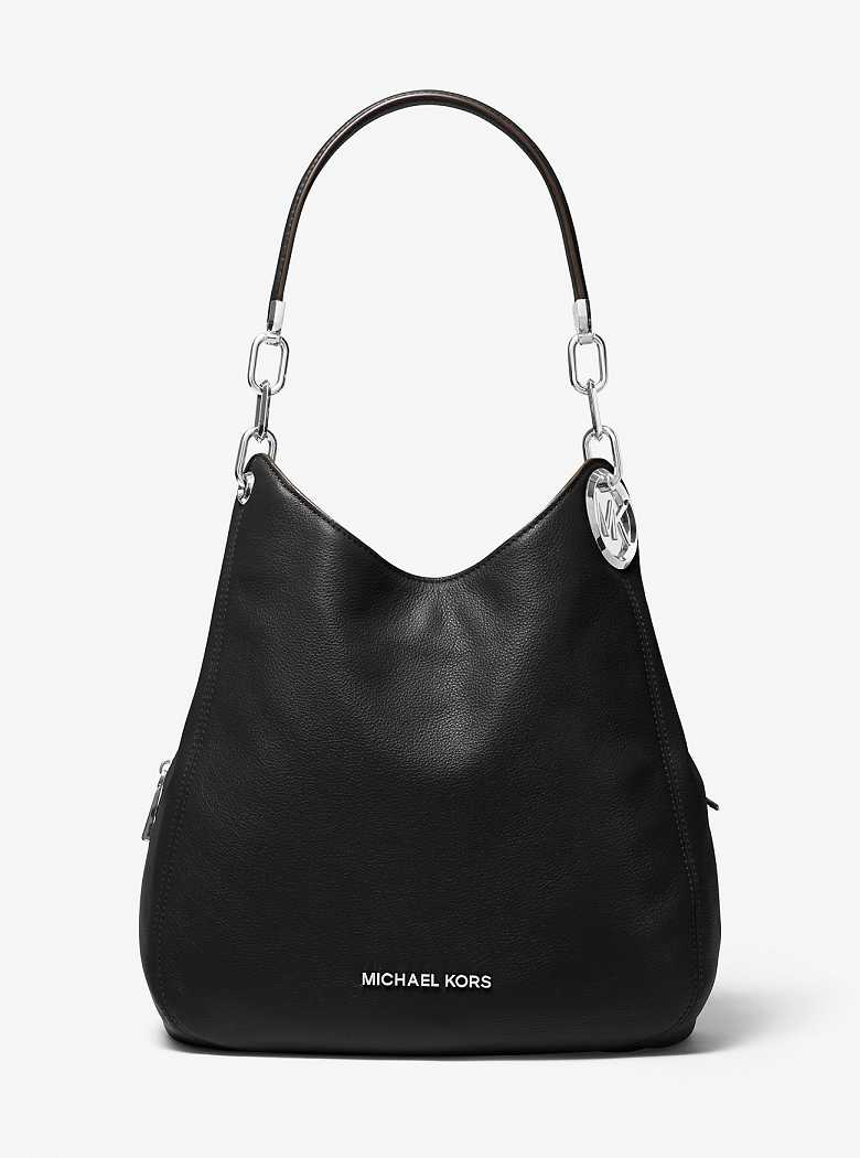 Michael Kors Lillie Large Pebbled Leather Czarne | SN-MK26901