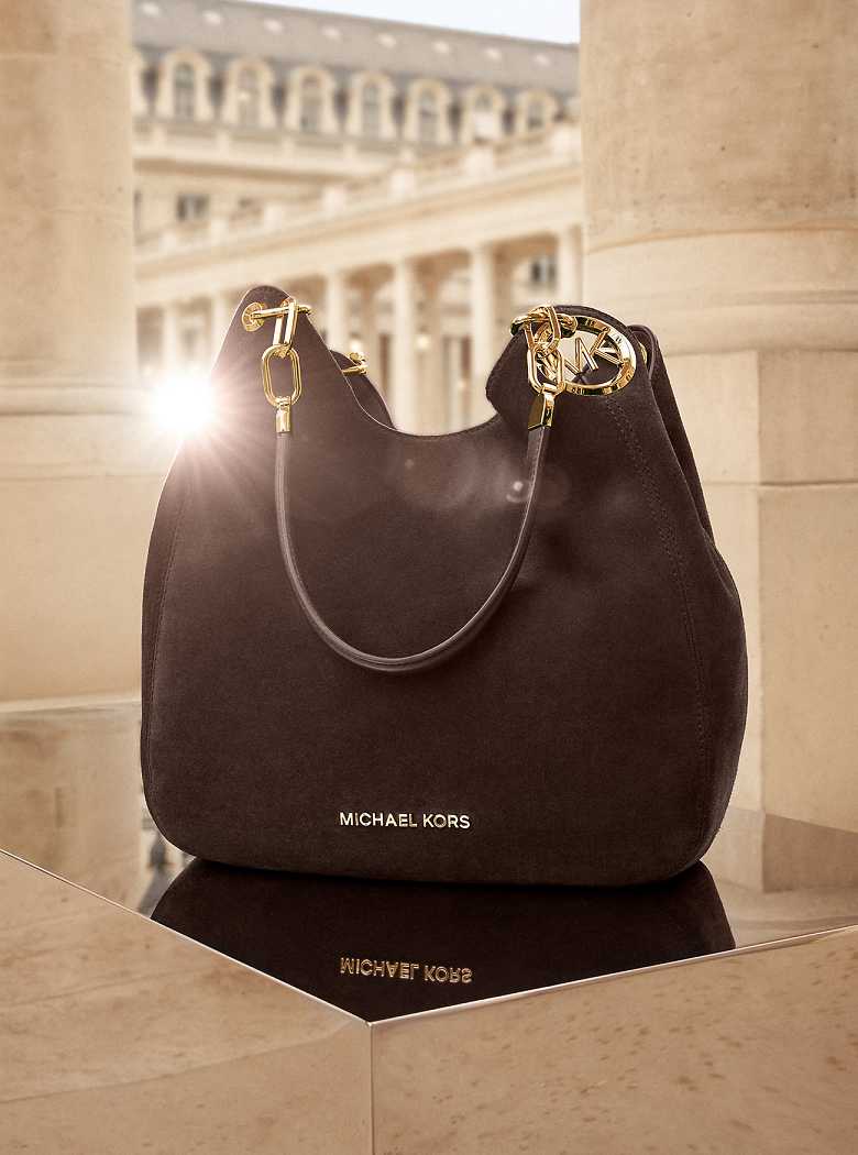 Michael Kors Lillie Large Pebbled Leather Czarne | SN-MK27095