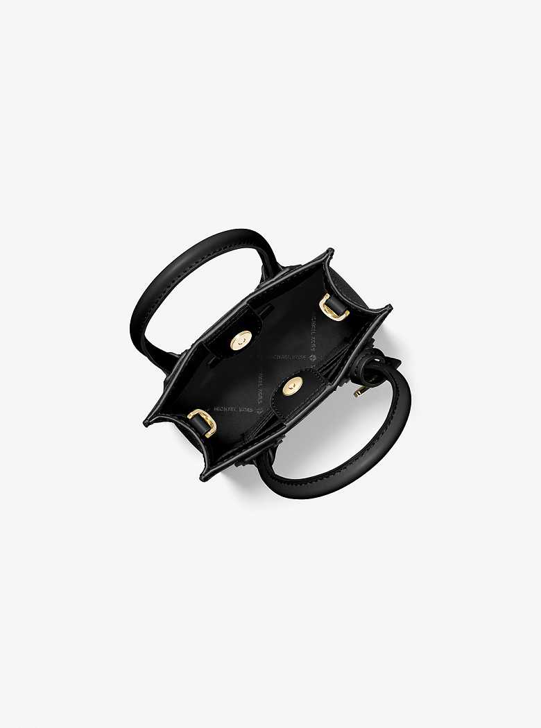 Michael Kors Mercer Extra-Small Pebbled Leather Czarne | SN-MK26868