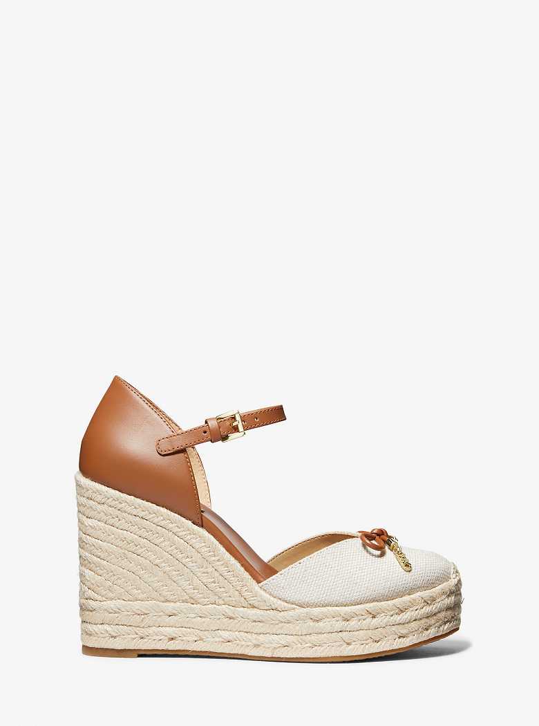 Michael Kors Nori Leather and Hemp Szare | SN-MK27607