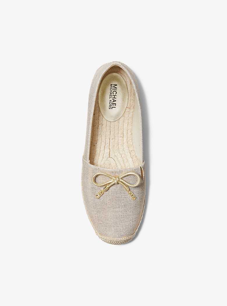 Michael Kors Nori Metallic Linen Złote | SN-MK27688