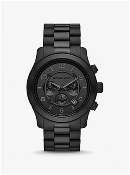Michael Kors Oversized Runway Black-Tone Watch Czarne | SN-MK28383