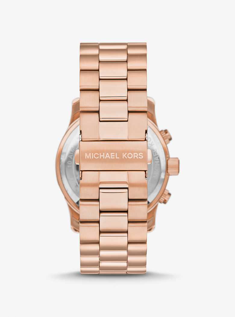 Michael Kors Oversized Runway Rose Gold-Tone Różowe Złote | SN-MK28279