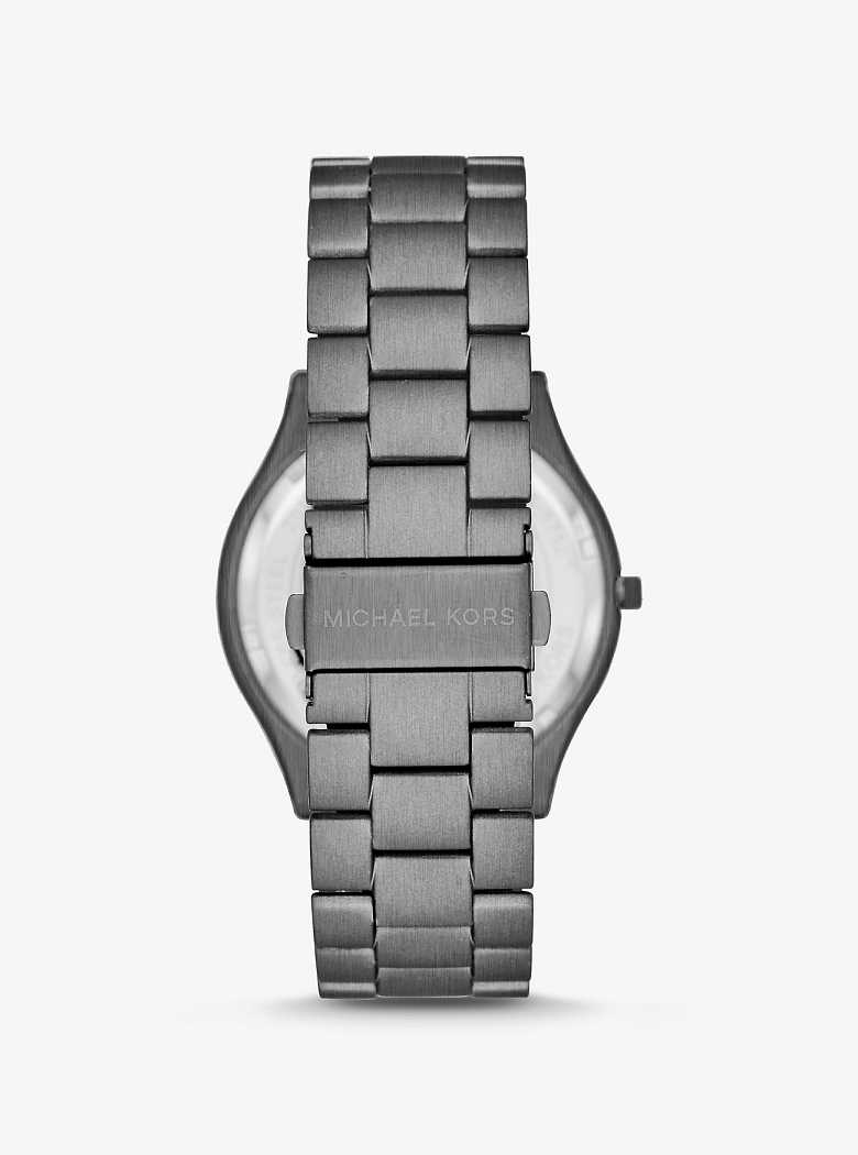 Michael Kors Oversized Slim Runway Gunmetal Szare | SN-MK28268