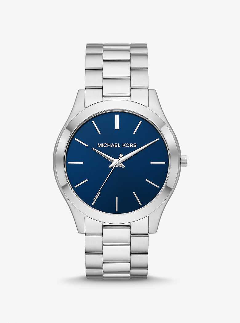 Michael Kors Oversized Slim Runway Silver-Tone Złote | SN-MK28269