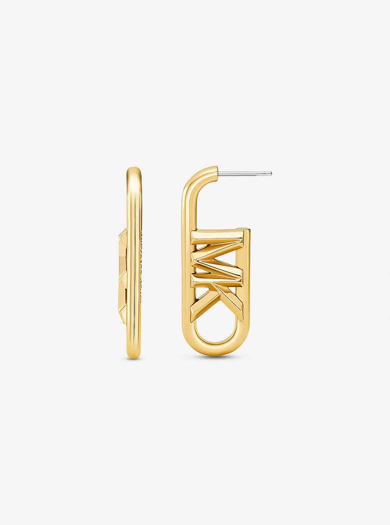 Michael Kors Precious Metal-Plated Brass Empire Logo Złote | SN-MK27766