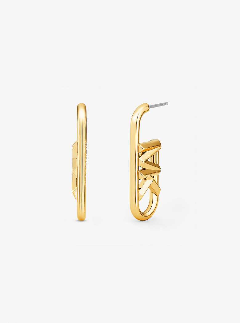 Michael Kors Precious Metal-Plated Brass Empire Logo Złote | SN-MK27766