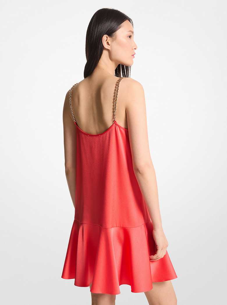 Michael Kors Satin Chain Tank Koralowe | SN-MK26680